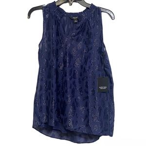 NWT Simply Vera by Vera Wang Animal Pattern V-neck Sleeveless Top Women’s Small
